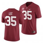 Men's Alabama Crimson Tide #35 Shane Lee Crimson 2019 NCAA Home Game College Football Jersey 2403UREX4